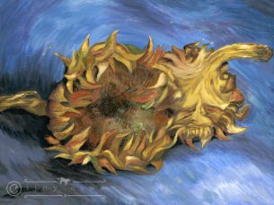 Van Gogh's sunflowers - in acrylics